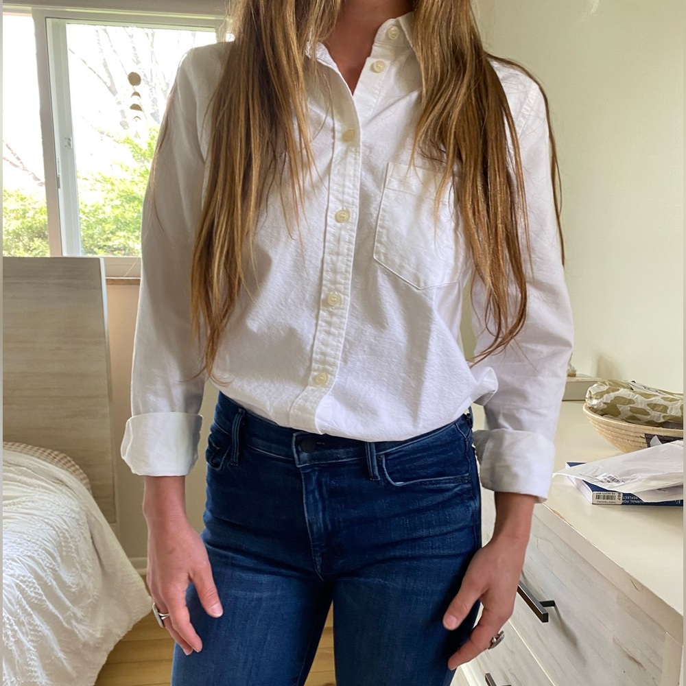 J. Crew Mercantile 100% Cotton Button Up Long Sleeve Collared Shirt in XS✨